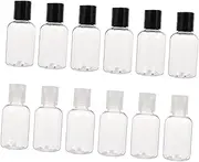 ELAYARD 12pcs Refillable Cosmetic Dispensers Portable Emulsion Bottles for Travel Lightweight Containers Caps for Lotion and Hand Washing