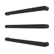 Radiant ASPEN Heated/Non-Heated Low Voltage Single Flat Towel Rail - 800mm - Matte Black (1 Piece)
