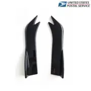 2pcs Glossy Black Rear Bumper Diffuser Splitter Shark Fins Canards Spoiler Angle