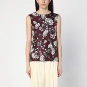 [MAX MARA TIMELESS] Reversible patterned silk camisole top 46 IT Purple