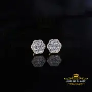 Miracle Set Small 0.40ct Diamond 925 Silver Yellow for Men/Women Stud Earrings