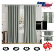 Energy-Saving 52"x96" Window Drapes in Sea Grass - Noise Reduction & Privacy