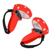2Pcs Silicone Handle Grip Cover +Nylon Strap For Oculus Quest 2 VR Controller f