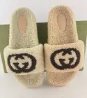 Gucci NIB $920 Auth 9 US 39 EU Interlocking G Shearling Slides Sandals Shoes Bag