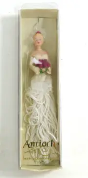 NEW Antioch BOOK MARKER w/tassel Bride Woman gown Bouquet Wedding 3D