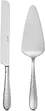 Hudson Essentials Bergamo Hammered 18/10 Stainless Steel Cake Knife & Cake Server Set – Perfect for Weddings, Engagements, Parties, Birthdays and Events