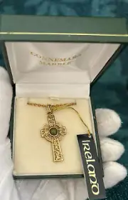 J.C. Walsh & Sons Ltd. Connemara Marble Cross Pendant Necklace