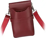 harayaa Salon Tools Bag Hairdresser Scissor Bag Waist Pouch Cosmetology Bag, Red