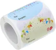 MINAOLULUS 1 Roll Happy Birthday Stickers Wax Seals Bright Labels for Party Favors Decorative Envelope Seals Various Aesthetic Design for Festive Celebrations