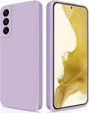 [GiiYoon] Silicone Case Compatible with Samsung Galaxy S22 Plus 5G, Full Body Silky Soft Touch Phone Case with Camera Protection, Shockproof Cover with Microfiber Lining, Purple