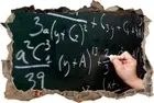 Math Chalkboard School Smashed Wall Decal Graphic Wall Sticker Art Mural H448