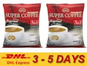 2 x Super Coffee Original 3 In 1 Instant Coffee Mix Aroma Coffee Powder 25 Stick