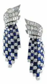 Solid 925 Sterling Silver Beautiful Blue White Wedding Dangle Earrings Cz Jewlry