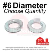 #6 Medium Split Ring Lock Washers Medium Carbon Steel Zinc (Pick Quantity)