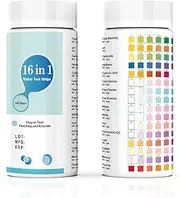 MOGONE 16 in 1 Aquarium Test Kit, Fish Tank Test Strips, 100 Strips Drinking Water Testing Kit, Fast & Accurate, Use for Monitors The Safety of Water Quality, Such as pH, Nitrate, Lead, Iron, Mercury