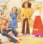 SINDY/BARBIE 10" to 12" dolls - 4 SETS - COPY doll knitting pattern