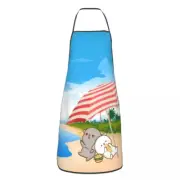 Funny Cooking Master Apron Men Women Unisex Kitchen Chef Mochi Cat Tablier V