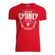 Sydney Swans Official AFL Team Colours Two Tees Mens Adult Supporter T-Shirts