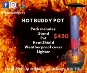 HOT BUDDY POT Diesel Oil Outdoor Heater, Choofa, Smudge Pot, Frost Pot