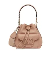 Valentino Locò Drawstring Bucket Bag One size Nude