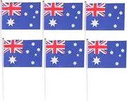 HONMEET Hand Waving Australian Stick Flags 50pcs Country Flags on Stick for Grand Opening