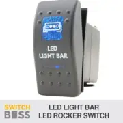 Rocker Switch LED LIGHT BAR - Blue - LED 4x4 Boat Caravan Marine 12v