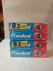 Fixodent Original Denture Adhesive Cream, All Day Hold, 2.4 Oz (4PK)