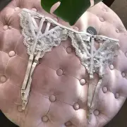 BRAS N THINGS Silver Lace Suspender