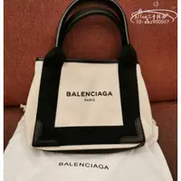 在飛比找蝦皮購物優惠-二手BALENCIAGA 巴黎世家 帆布包mini NAVY