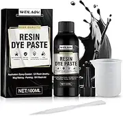 WEILAOK Epoxy Resin Black, Epoxy Resin Paints, Paint for Epoxy Resin, Epoxy Resin Paint Black, Concentrated Epoxy Resin Pigment Paste, Concentrated UV Resin Dye, Epoxy Paint for Painting, 100 ml