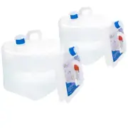 Collapsible Water Container Jug with Spigot, 2 Packs 5.3 Gallon BPA Free
