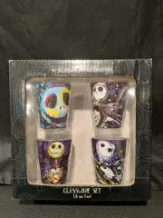 Nightmare before Christmas 4pc glassware set 1.5oz