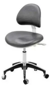 TPC Dental DR-7000-DU Doctor Stool with Triple Lever Adjustment - Greystone