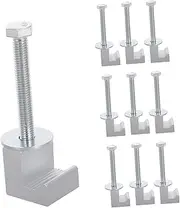 10Pcs Silver Aluminum Clamps for Secure Tool Box Mounting Compatible with Pickup Trucks Durable Tie Down Accessories for Vehicle Maintenance and Storage