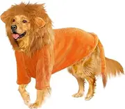 NACOCO Dog Halloween Lion Costume - Large Pet Clothes Cosplay Outfit Dog Lion Mane Apparel Party Hoodies Warm with Leash Hole for Small Medium to Large Sized Dogs (XX-Large)