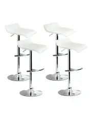 [Artiss] Kitchen Chairs x4 Bar Stools in White