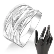 Overlapping Rings for Women - Designer Criss Cross Rings - 925 Sterling Silve...