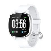 B19 Full Touch GPS Trajectory Wristband Real-time Health Monitor Fitness Track Smart Watch WHITE COLOR