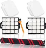 [Bluearks] 5PCS Shark Stratos Filter Replacements Compatible with AZ3002 AZ3000 AZ3000W Shark Stratos Duo Clean PowerFins Upright Vacuum Kit Includes 1 Brush Roll+2 HEPA + 2 Foam & Felt Filters