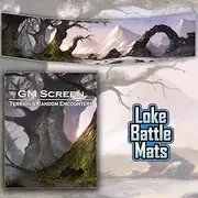 Loke Battlemats GM Screen Terrain & Random Encounters RPG Accessory Ages 14+ English
