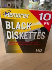 Memorex Black Diskettes Floppy Disks 10-Pack 3.5" Brand New Sealed