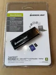 New IOGEAR SuperSpeed USB 3.0 SD/Micro SD Card Reader Writer Model #: GFR304SD