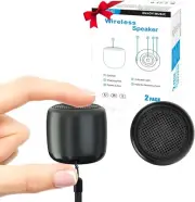 2 Mini Speakers, 3W Portable Small Wireless Speaker with Black Speaker