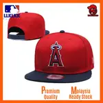 MLB NE LA LOS ANGELES ANGELS 中性男式女式 SNAPBACK CAP 平檐帽帶可調節肩帶(紅