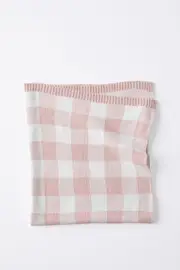 [Cotton On Kids] Cotton On Kids - Organic Knit Blanket - Zephyr/buffalo check OS ZEPHYR/BUFFALO CHECK