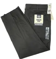 DOCKERS Signature Khaki Pants Men 40x30 Charcoal Pleated Lux Cotton Stretch $62
