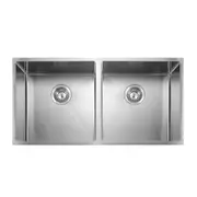 AGUZZO Stainless Steel Kitchen Sink - 865mm Double Bowl - Top/Under Mount