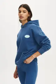 [Body] Body - Plush Premium Graphic Hoodie - Deep blue/bwc interlaced cherry dream S DEEP BLUE/BWC INTERLACED CHERRY DREAM