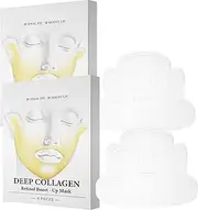 Facelift Collagen Mask - Korea's Face Waist Trainer, 3-In-1 Bluile Collagen Retinol Lift-Up Mask with Chin Strap, Deep Collagen Retinol Boost Up Masks, V-Line Lift (8Pcs)
