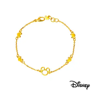 Disney迪士尼系列金飾 黃金手鍊-縷空米奇款